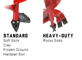 earth-auger blade comparison