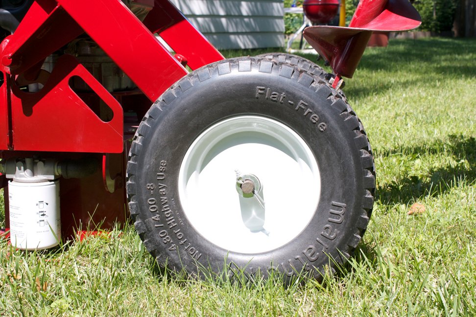 6-inch semi-pneumatic tires