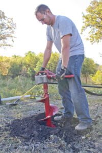 One-man handle earth drill